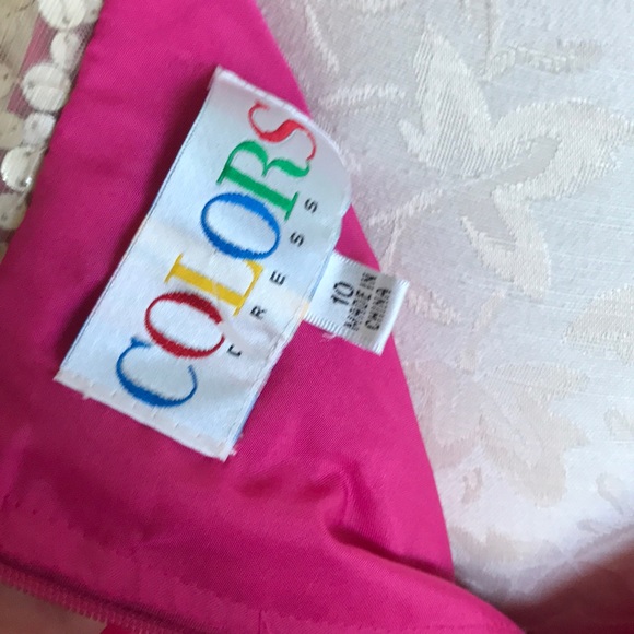 Colors pink homecoming dress w/ gold beading - Picture 4 of 4